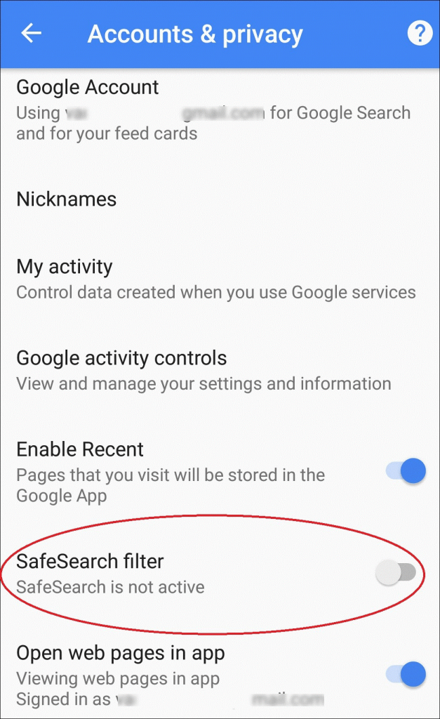 Blocking Explicit Results On Google Using SafeSearch