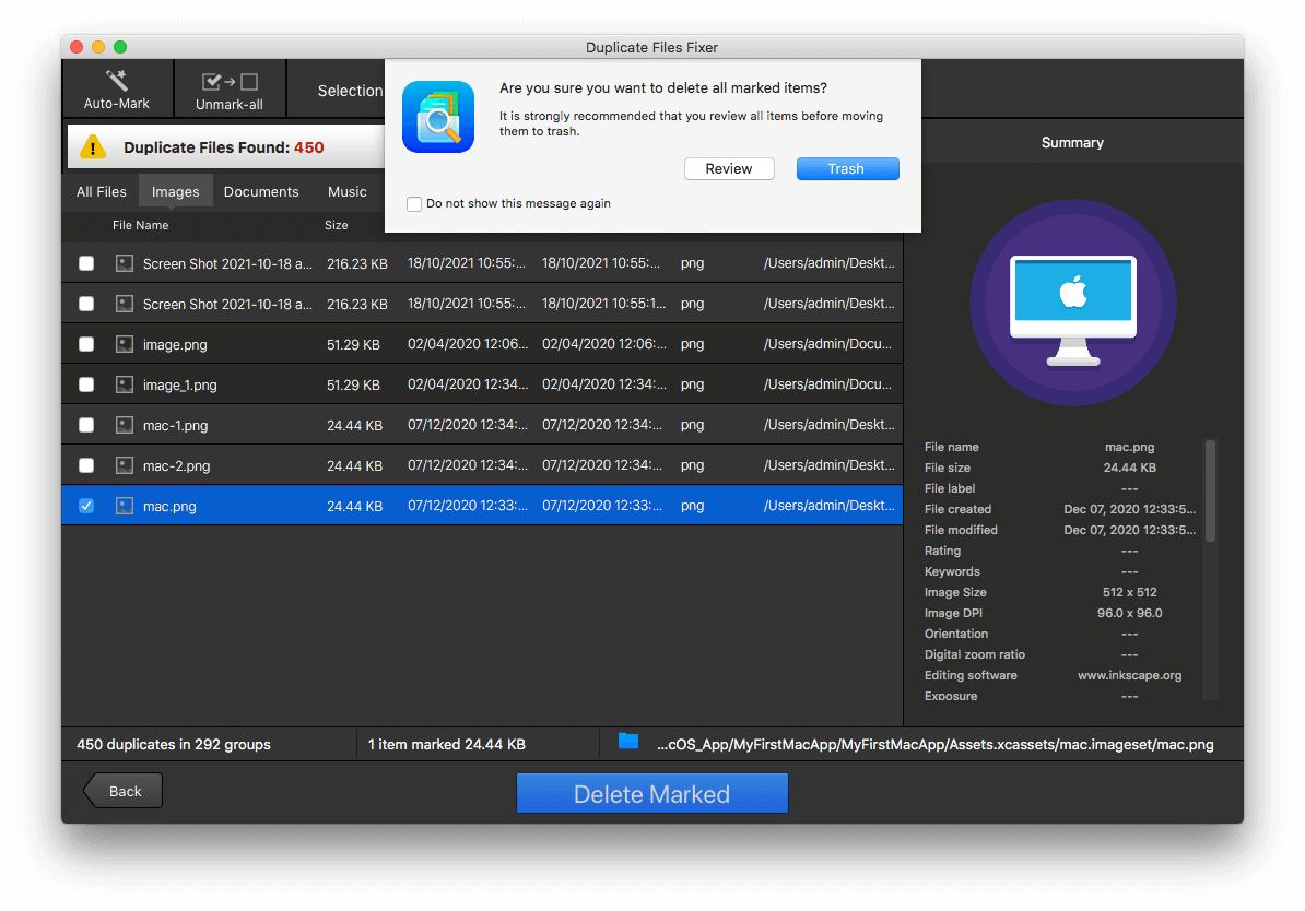 app to find duplicate files on mac