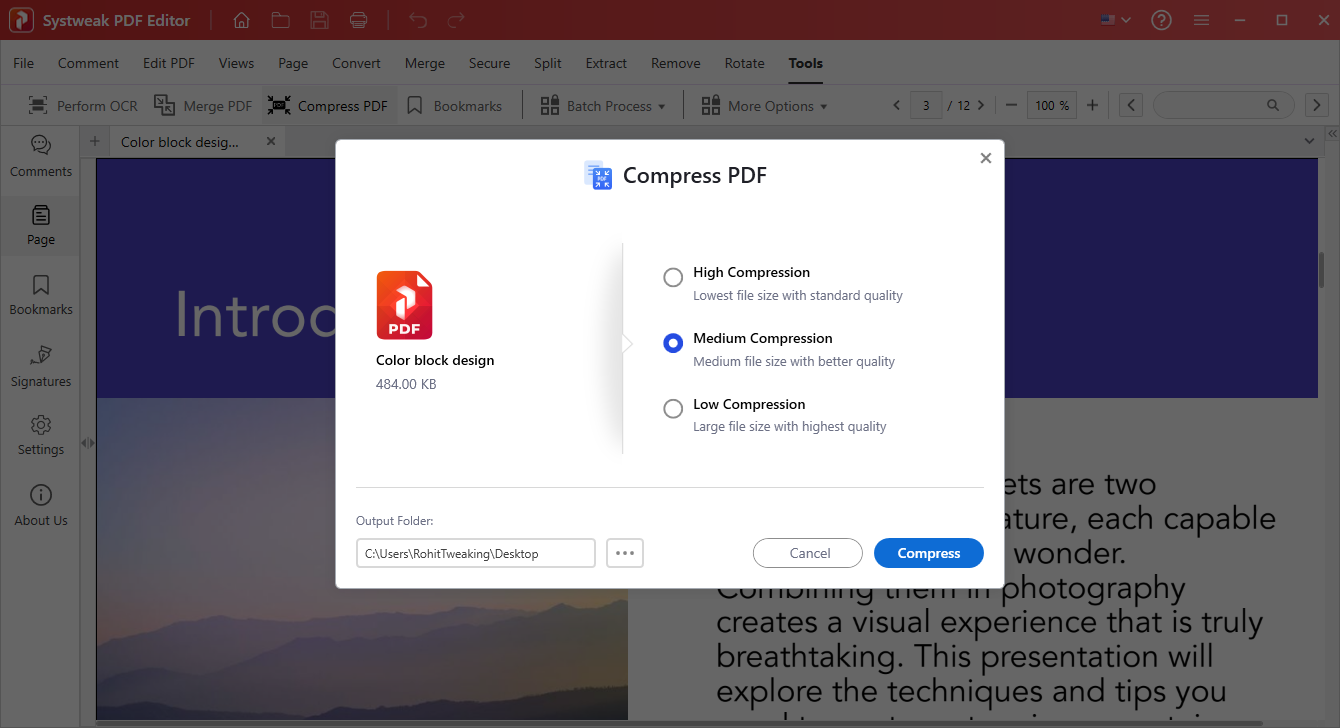 compress pdf