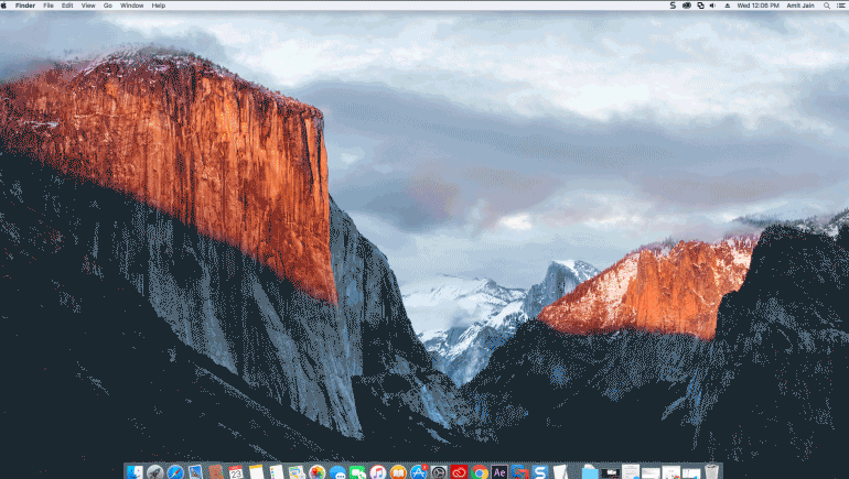 screenshot on mac desktop