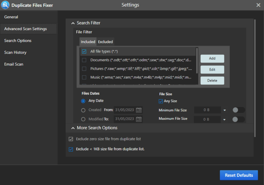 file formats