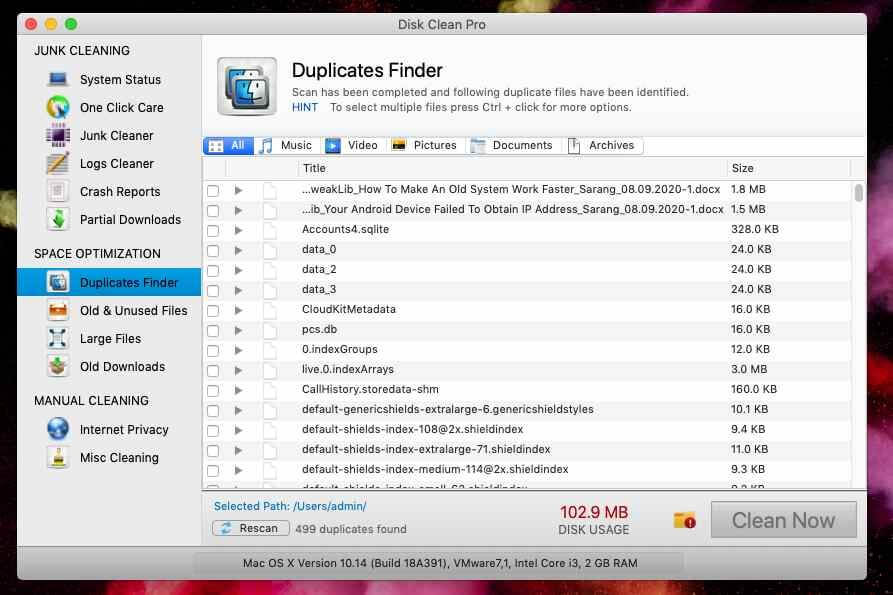 mac disk clean pro