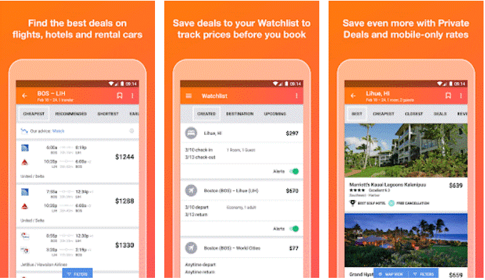 KAYAK best car rental app