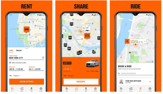 SIXT- Car rental Carsharing and Taxi