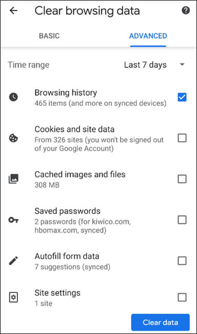 Delete Your Mobile Browsing History On Android