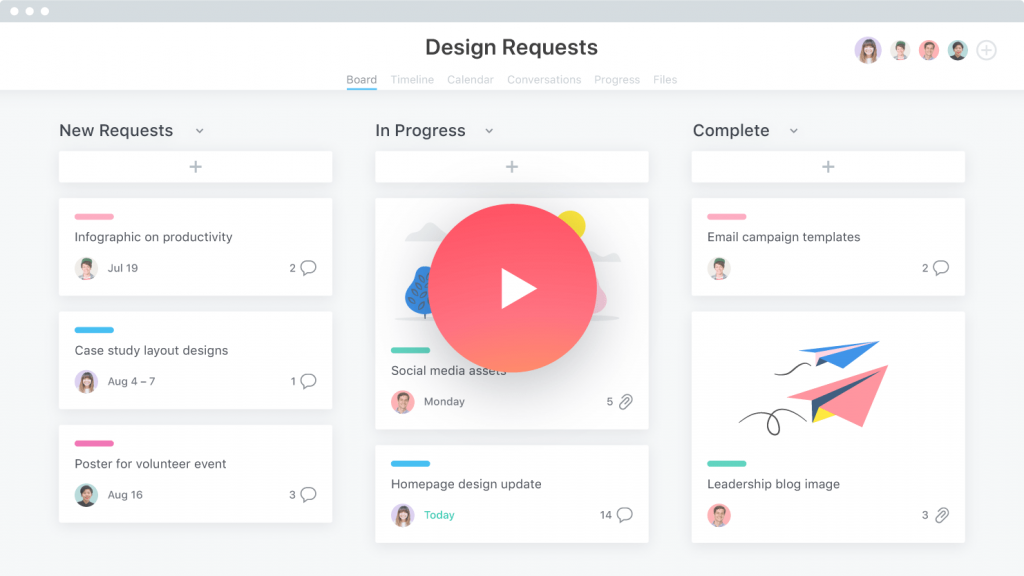 Asana for team work management