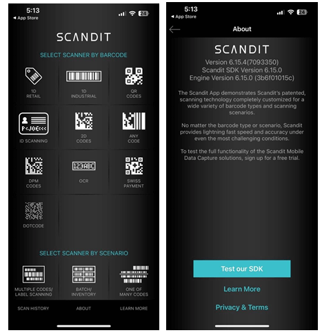 Scandit Barcode Scanner