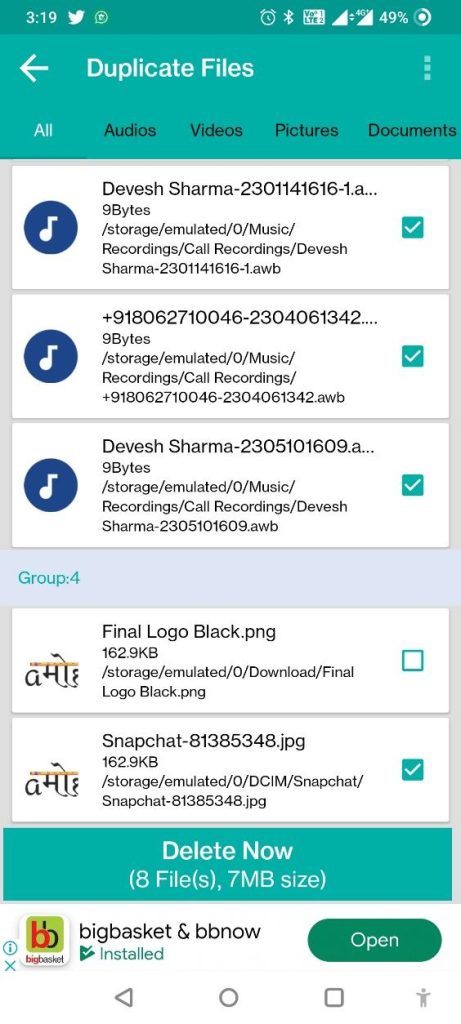 Duplicate Files