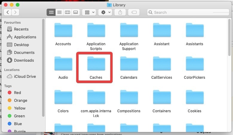can i delete caches folder on mac