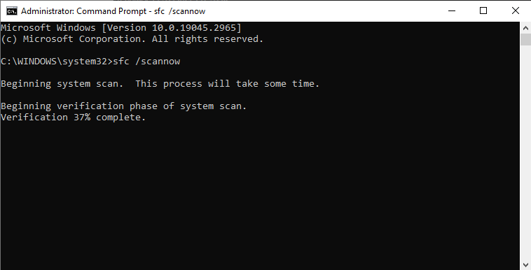 Windows command sfc scan
