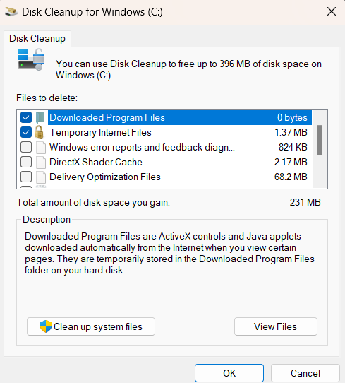 Clean junk file