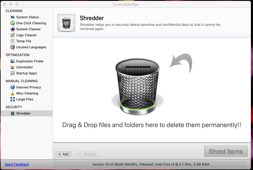 deep shredder 13 for mac not like pc