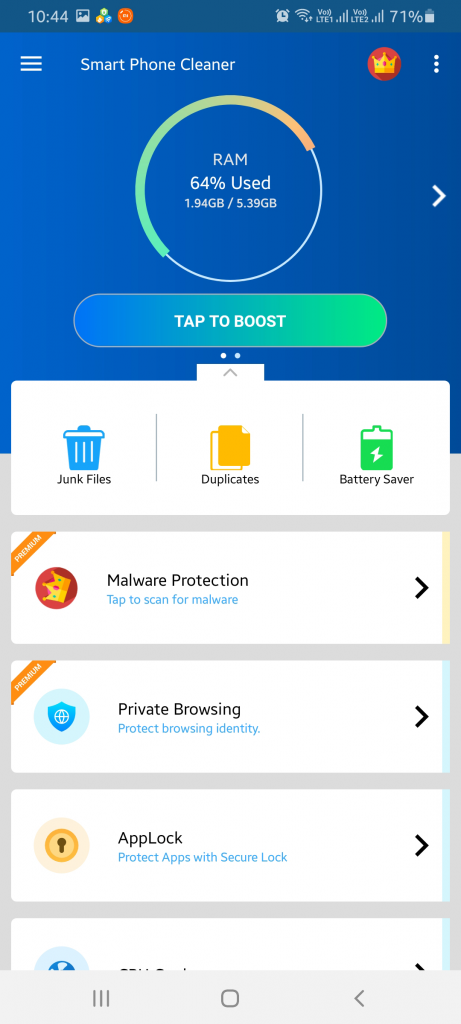start screen