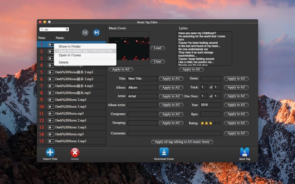 Music Tag Editor