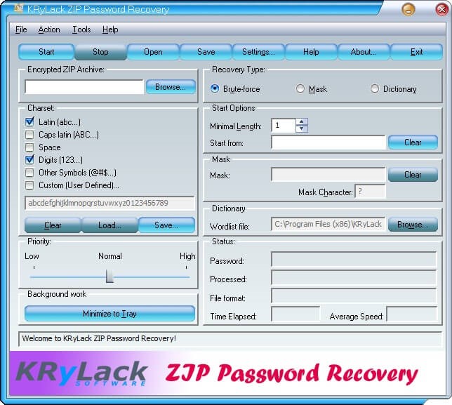 zip password recovery tool free download