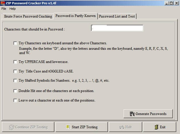 use zip password recovery professional portable