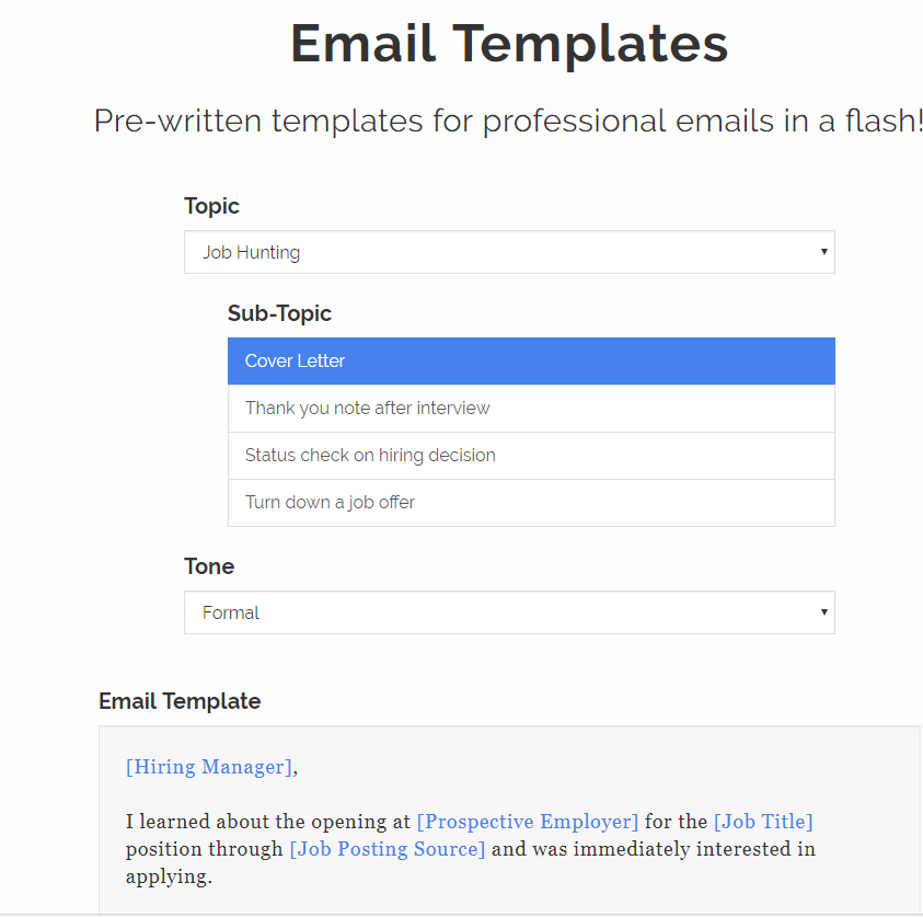 email templates