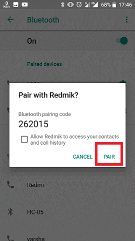 use Bluetooth Tethering between Android Devices