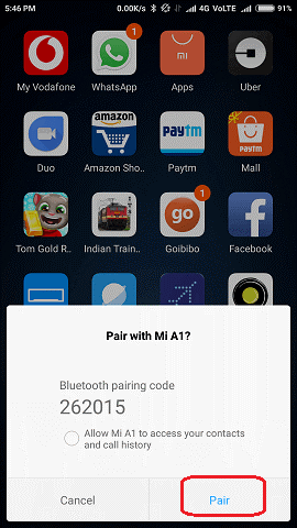 use Bluetooth Tethering between Android Devices