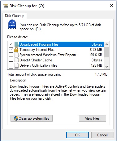 cache memory cleaner windows 10
