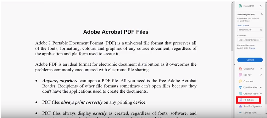 Adobe PDf use