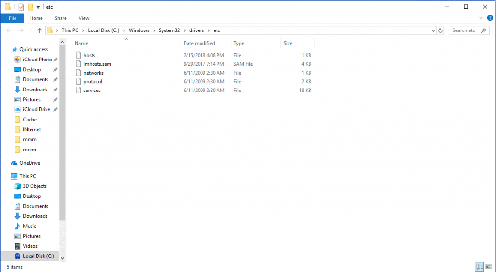 Delete all the Files in Your ‘etc’ Folder