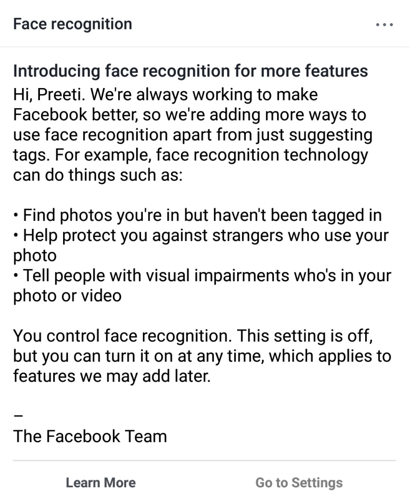 Facebook Face Recognition intro