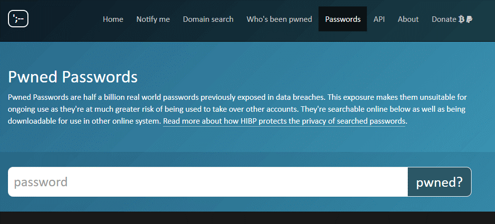 Get Help from Have I Been Pwned 2