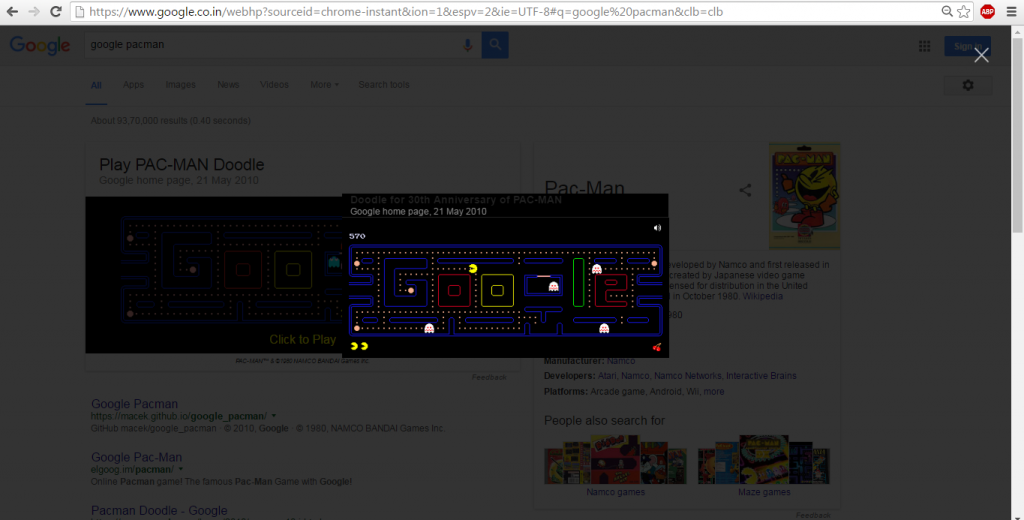 Google Pacman