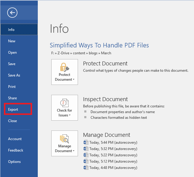 How to Convert Word File To PDF 3