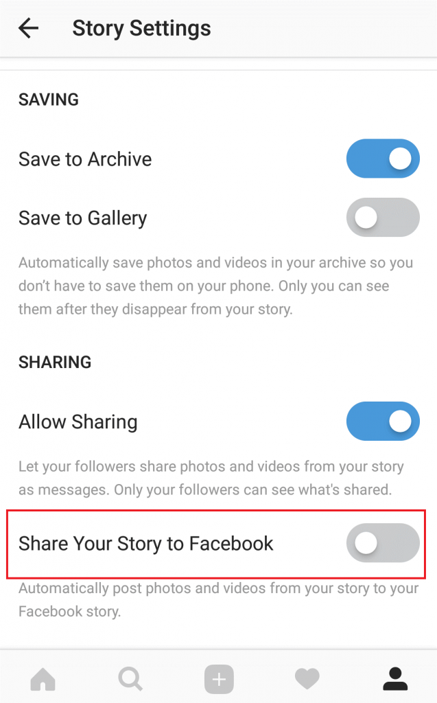 How to share Instagram stories automatically on Facebook profile 4
