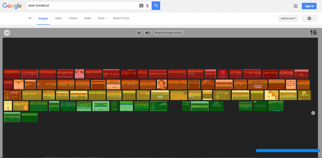 Make Google into an Atari Breakout