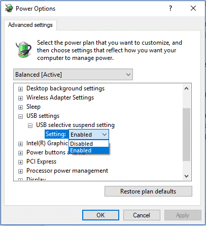 PO settings 