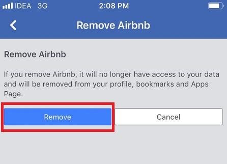 Removal of Third-party Apps from Facebook App on your iPhone 11