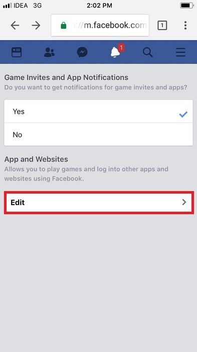 Remove Third-party Apps from Facebook App of iPhone 13