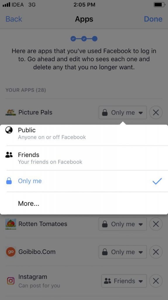 Third-party Apps removal from Facebook App on your iPhone 6