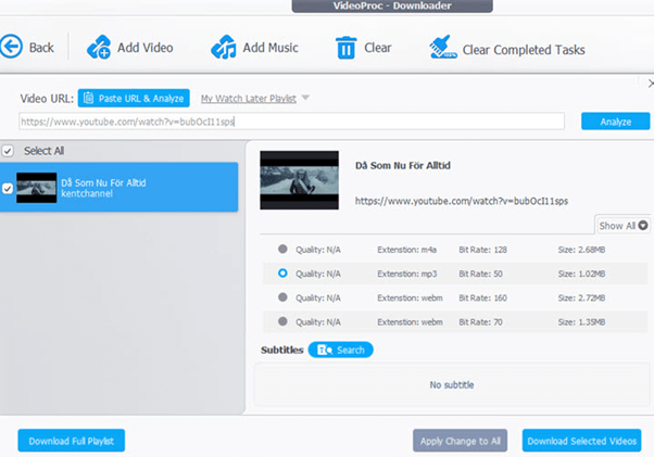 VideoProc Converter - Website to download Music (1)