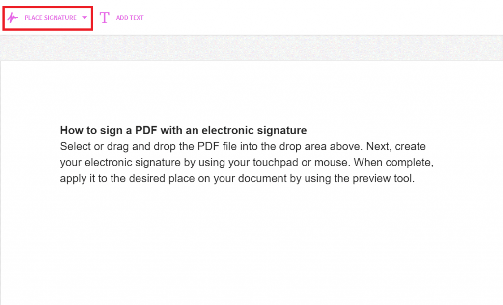 add signature in pdf via small sign