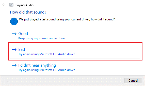 check sound quality