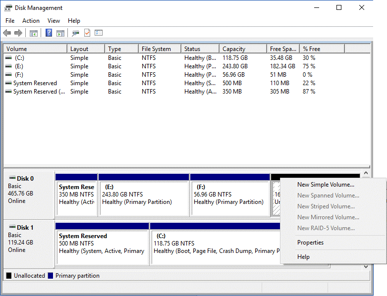 disk management 