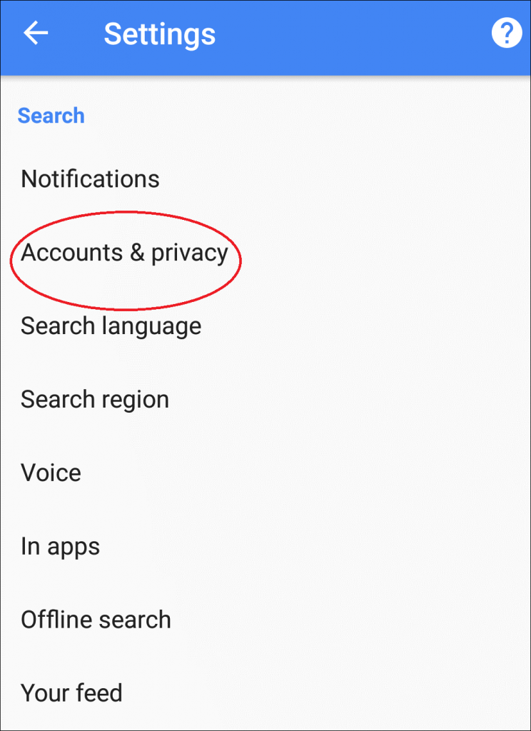 google account and privacy