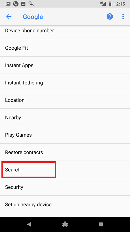 google search settings