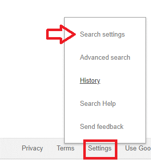 google settings in android