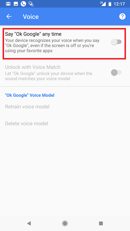 google voice match