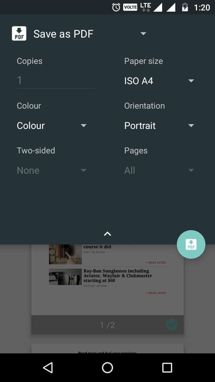 save as PDF