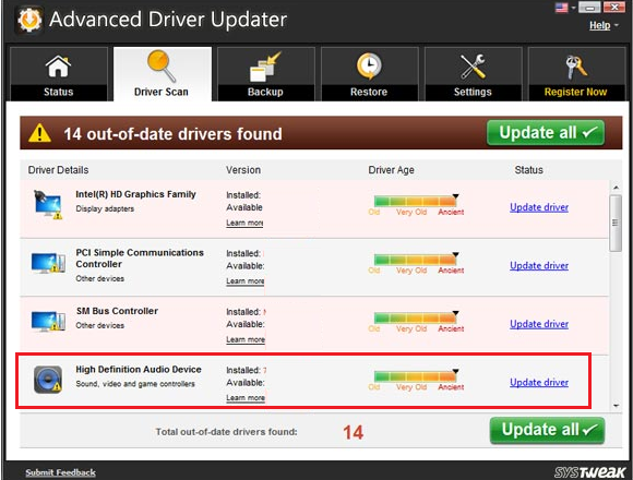 update audio driver
