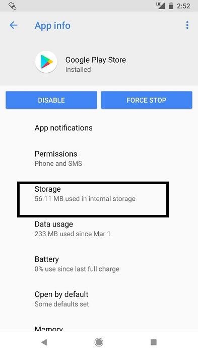 Clear Google Play Store Data & Cache 