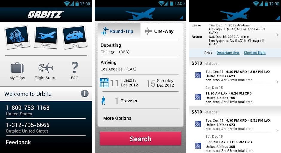 Orbitz - Flights, Hotels, Cars