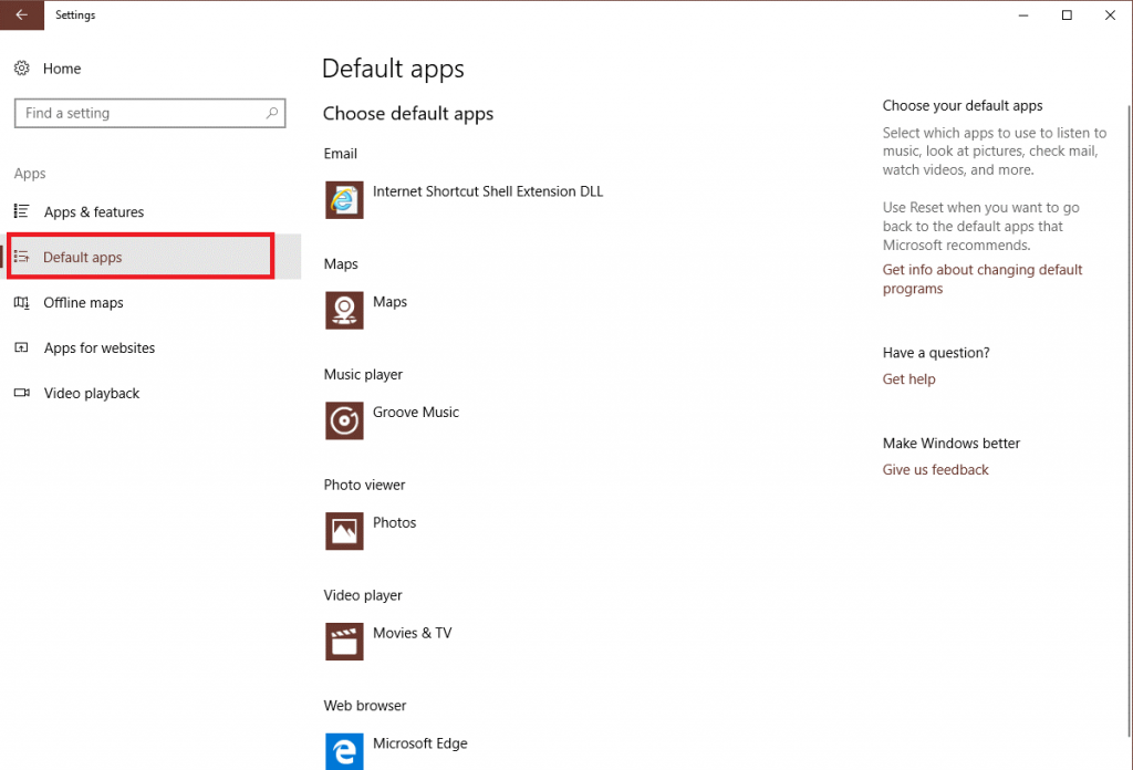 Set Default Apps