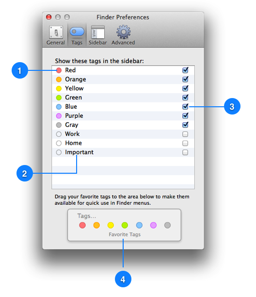 Setting Tags preferences